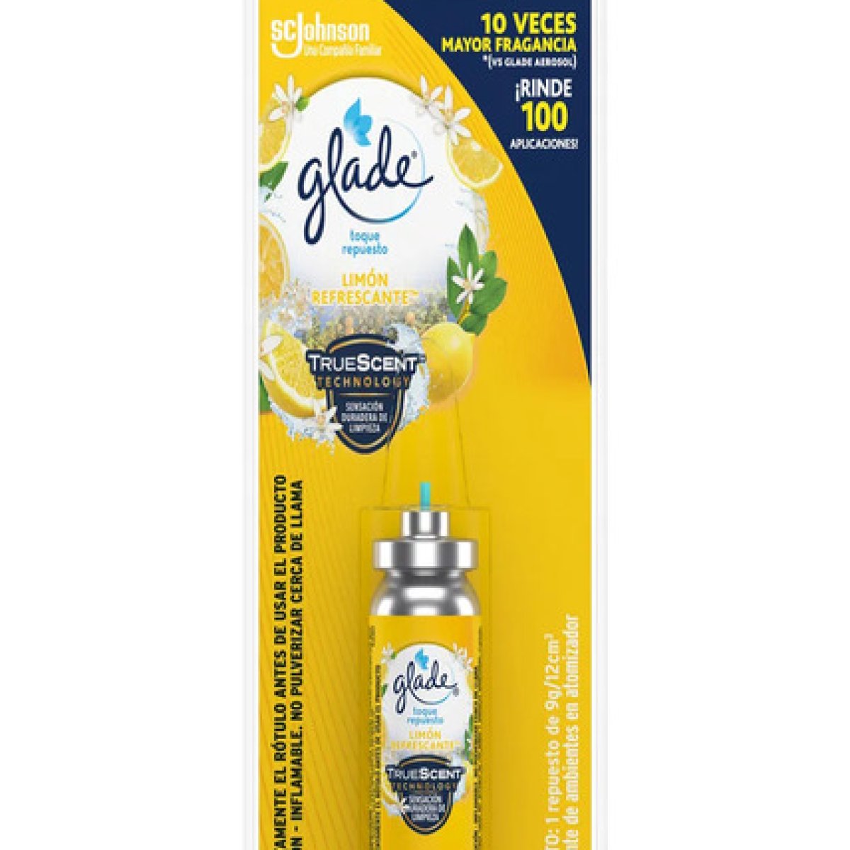 Glade toque repuesto aromatizador limon
