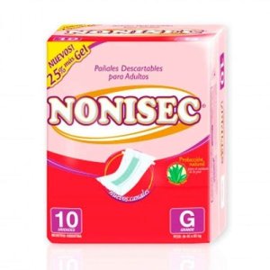 PAÑAL NONISEC GRANDE x10 unid. ROJO