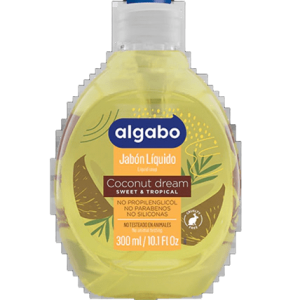 Jabon Liquido Algabo x300 ml. Coco y Vainilla (amarillo)