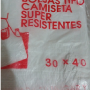 Bolsa Camisetas 30x40 Reforzada (Rojo)