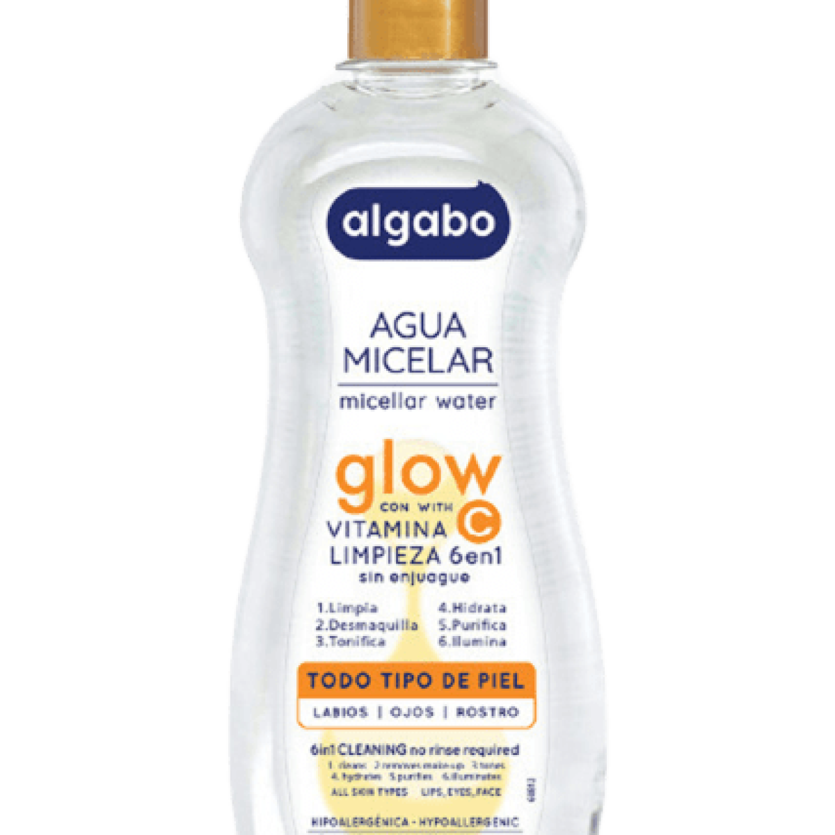 Agua Micelar Control Glow Con Vitamina C Limpieza 6 En 1 400ml.
