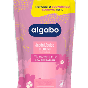 Repuesto Economico Jabon Liquido Algabo x300 ml. Flower mix (rosa)