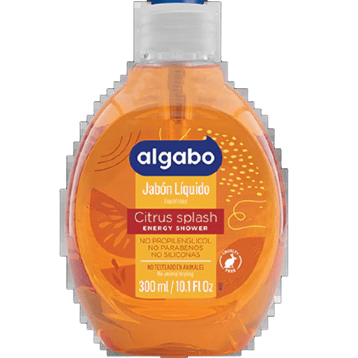 Jabon Liquido Algabo x300 ml. Citrus Splash (naranja)